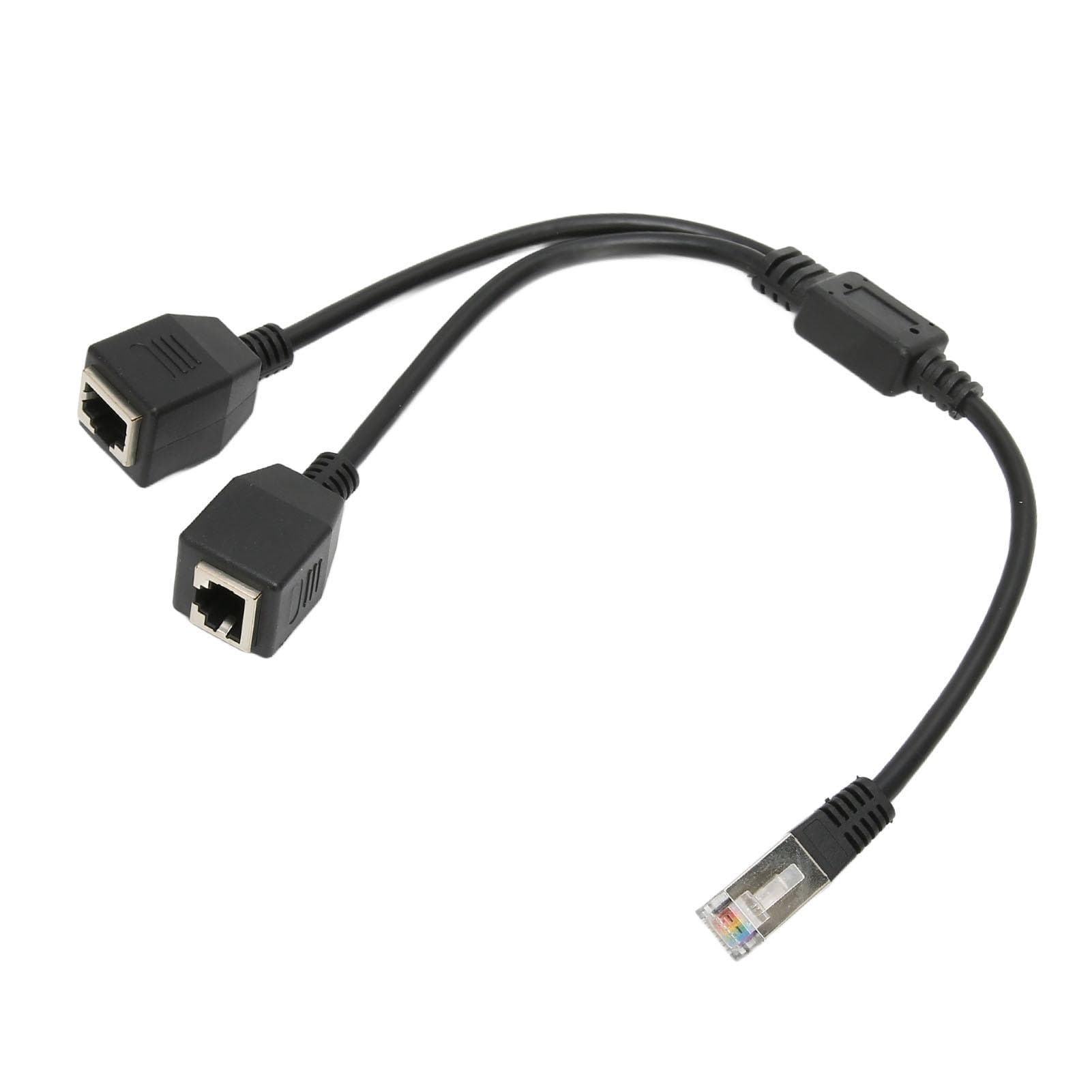 RJ45 Ethernet Splitter Cable 1 Male to 2 Female Port Stable Fast Transmission Cat5 RJ45 Splitter