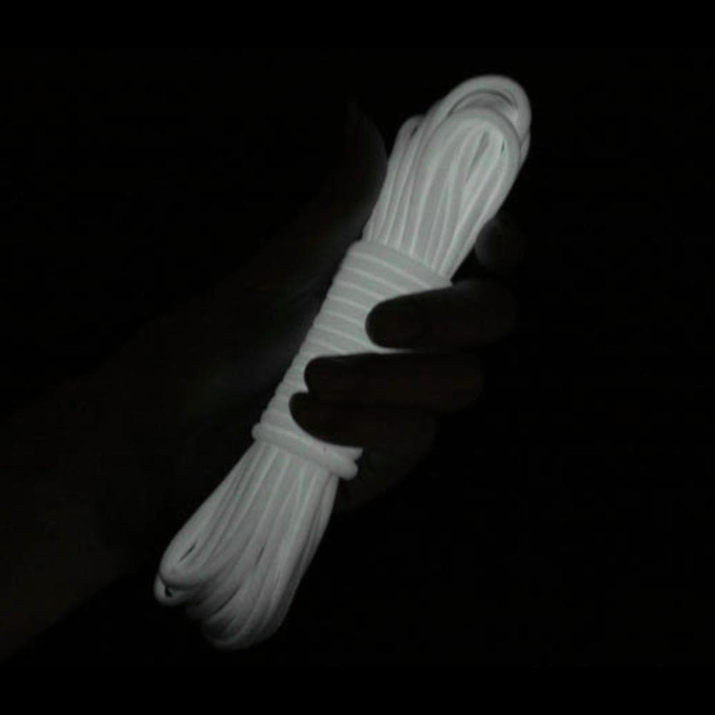 Luminous Paracord Cord Lanyard 9 Cores Outdoor Survival Glow in the Dark Parachute Rope White
