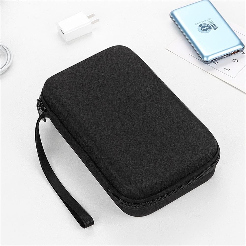 Large Capacity Travel Electronics Accessories Organizer Tablet Hard Disk Cable Portable Storage Bag EVA Duricrust Airbag black