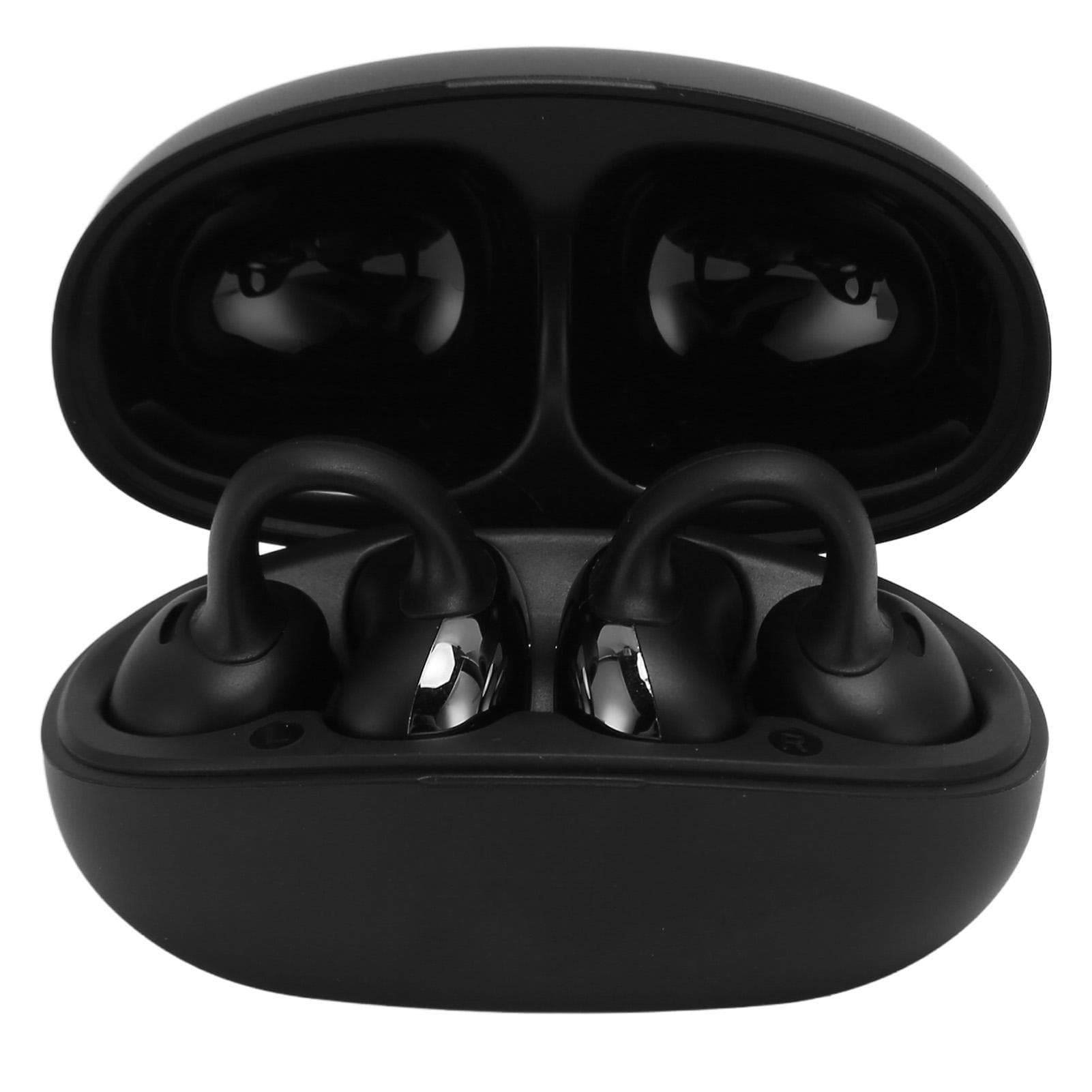 Wireless Ear Clip Headphones Bluetooth 5.3 Waterproof Intelligent Noise Reduction Bone Conduction black