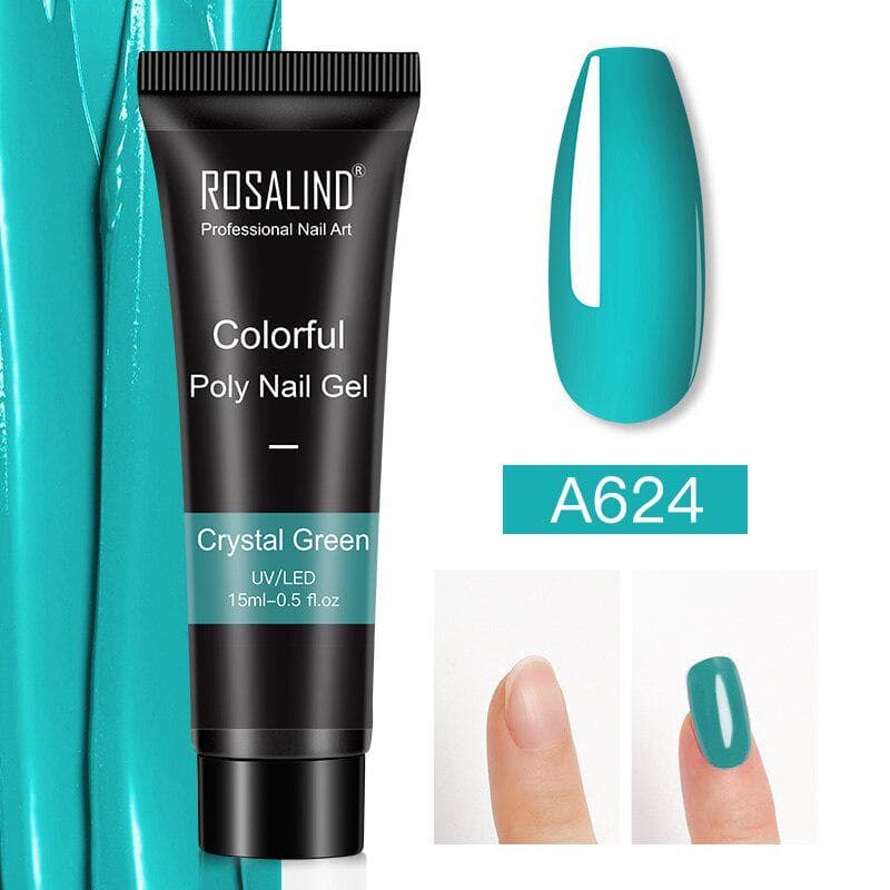 ROSALIND 15ml Poly Nail Gel Glitter Extensions soak off LED UV Lamp smalto per Gel semipermanente
