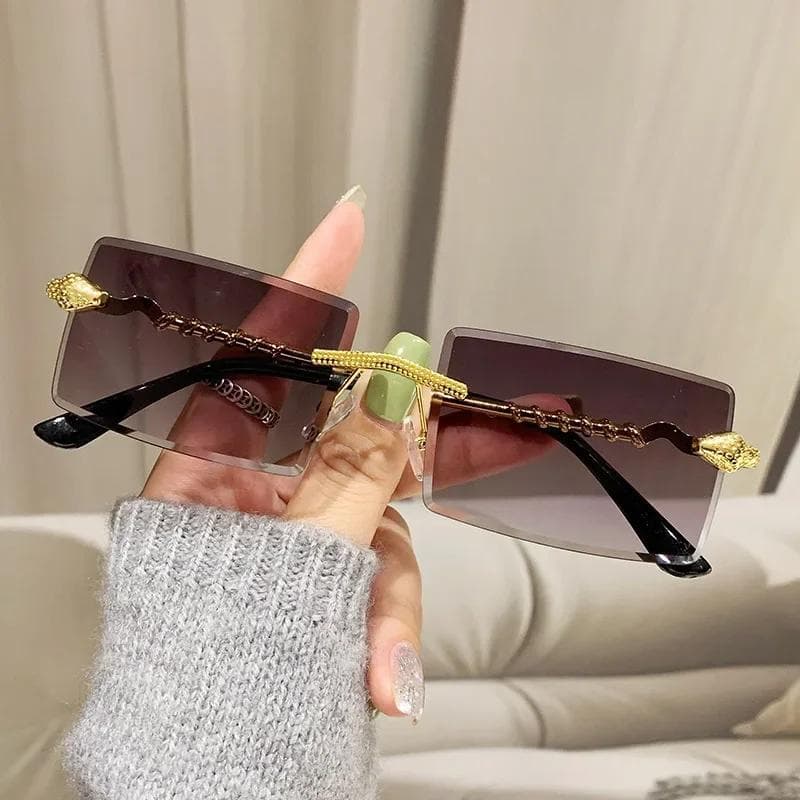 Classic Rimless Rectangle Sunglasses Women Men Designer Metal Mirror Sun Glasses Unisex Fashion Oculos De Sol Other