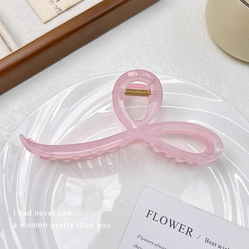 Elegant Jelly Color Bow Hair Claw For Women Girls Sweet Hair Ornament Back Headband Hair Clips Hairpin Fashion Hair Accessories
