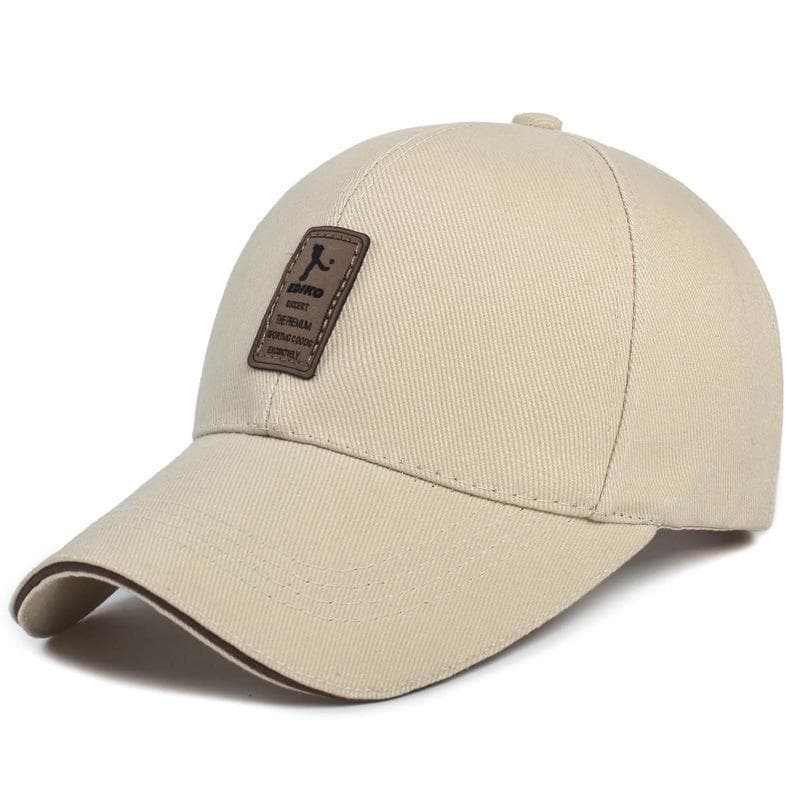 Summer Women Men Structured Baseball Cap Solid Cotton Adjustable Snapback Sunhat Outdoor Sports Hip Hop Baseball Hat Casquette beige
