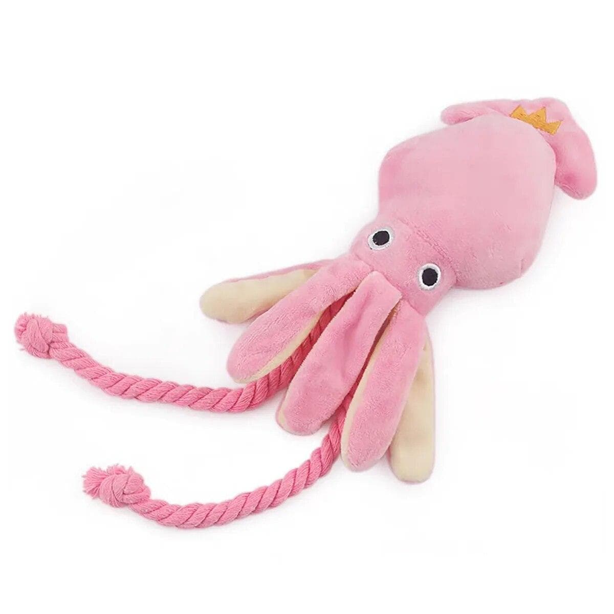Supet Pet Octopus Plush Rope Toy Is Bite-resistant, Fun and Interactive, Suitable for Indoor and Outdoor Use pink