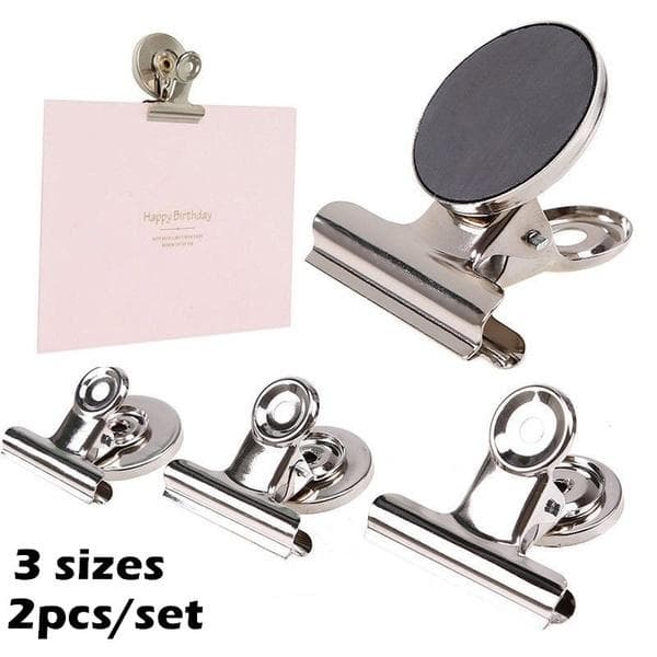 3Sizes Metal Round Fridge Magnetic Sticker Clip Fridge Wall Clamp Holder Whiteboard Magnet Tool 31 mm black
