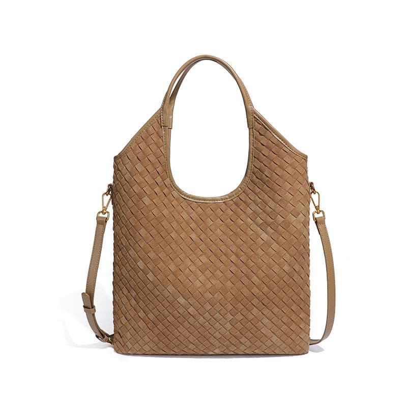 Fashionable Matte Hand-held Bucket Bag, Commuter Large-capacity Single-shoulder Underarm Bag, Suede Tote Women's Bag