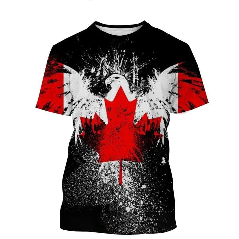 Canada Beaver T Shirt Canadian Flag Maple Leaf 3D Print Streetwear Man Woman O-Neck T-shirts Harajuku Tees Tops Kids Clothing XXXXL