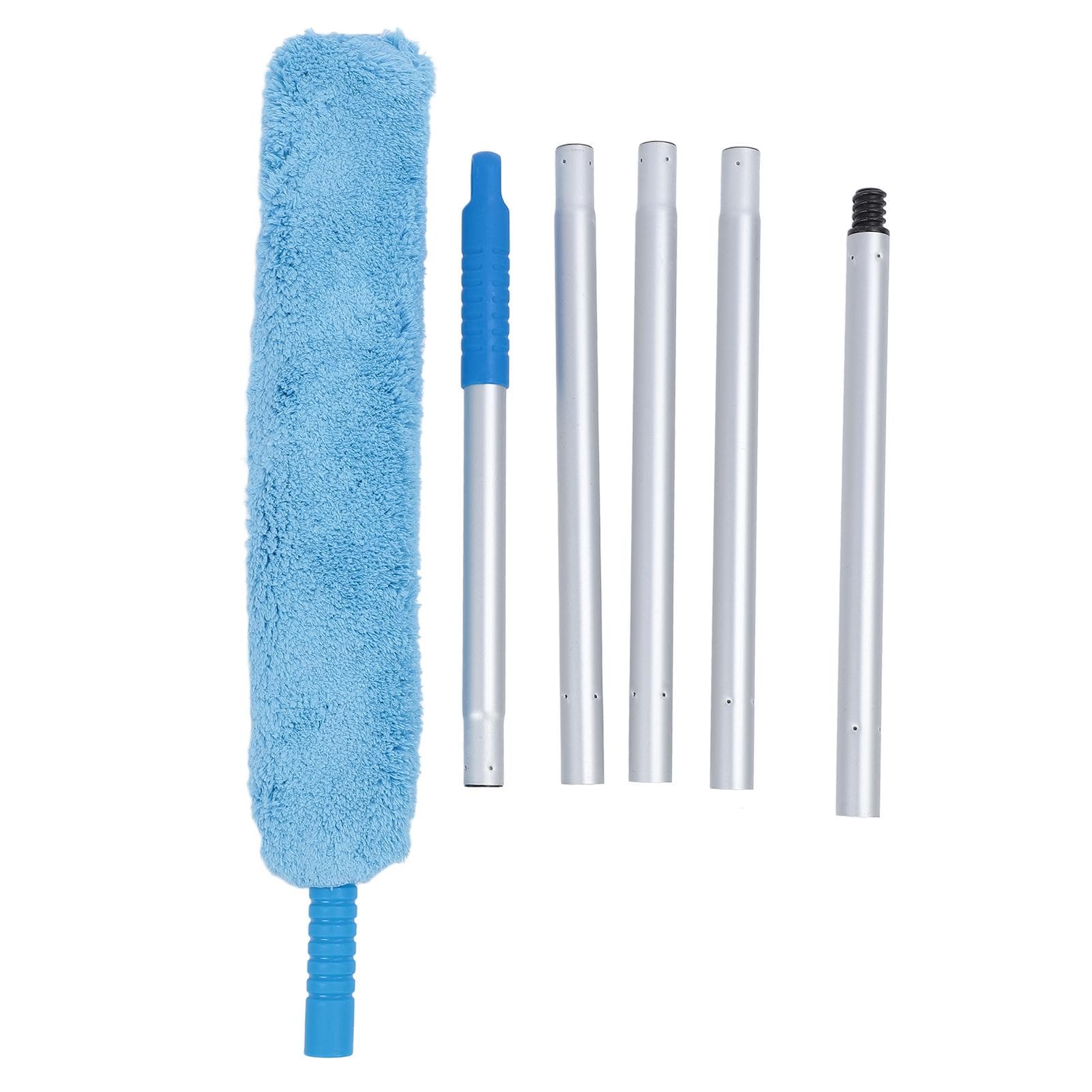 Extendable Long Handle Duster Bendable Head Dust Removal Multipurpose Soft Coral Fleece for