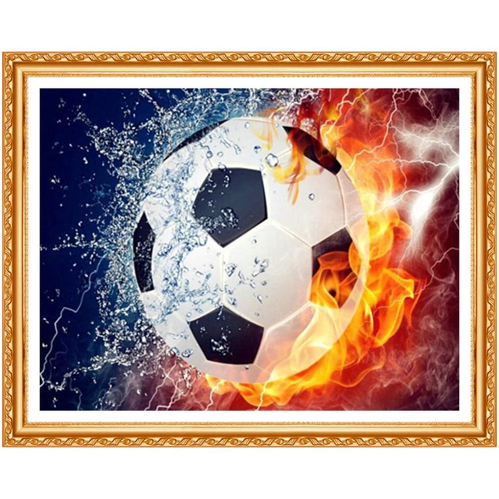 3D Diy Embroidery Rush of Football Diamond Painting Cross Stitch Floral Rhinestone Decor Kit Sticker 20X30CM