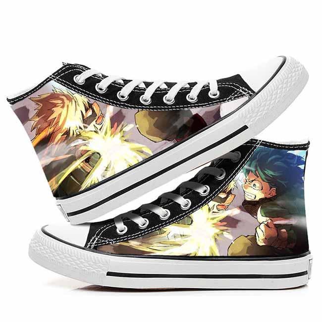 Anime My Hero Academia Cosplay Casual Graffiti High Help Canvas Shoes Cos Hip Hop Student Shoes 43