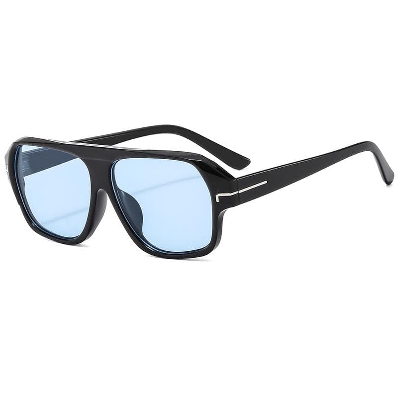 STORY Classic Square Sunglasses Men Women Luxury Brand T Design Fashion Blue Lens Oversized Pilot Sun Glasses 3793N as picture