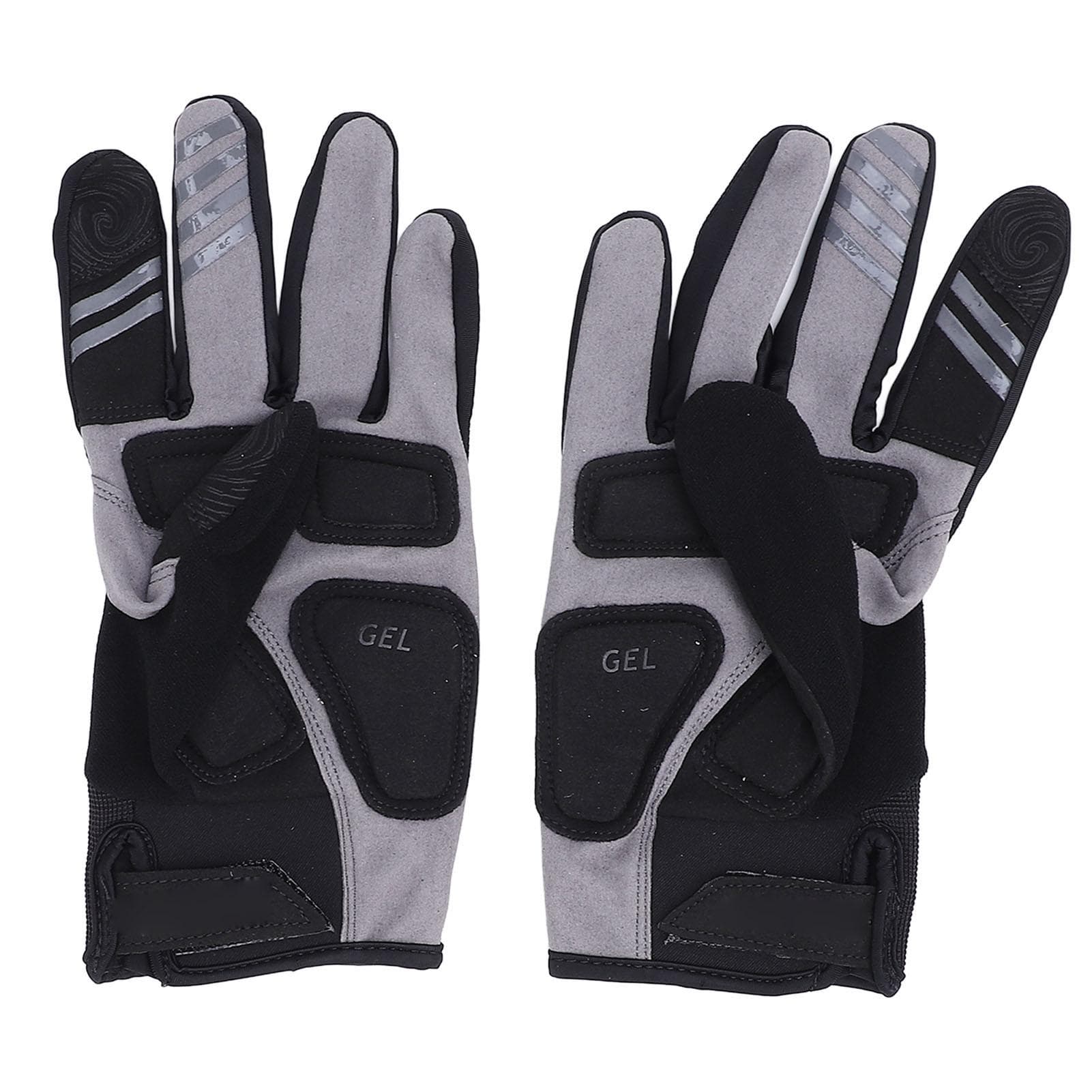 1 Pair Full Finger Cycling Gloves Valve Lining Non Slip Shock Absorption Racing Gloves for Men M