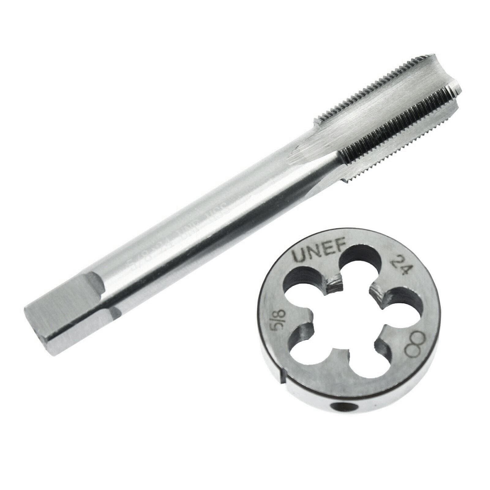 5/8''-24 Tap and Die Set High-speed Steel Right-hand Thread for Thread Restore 1 Set