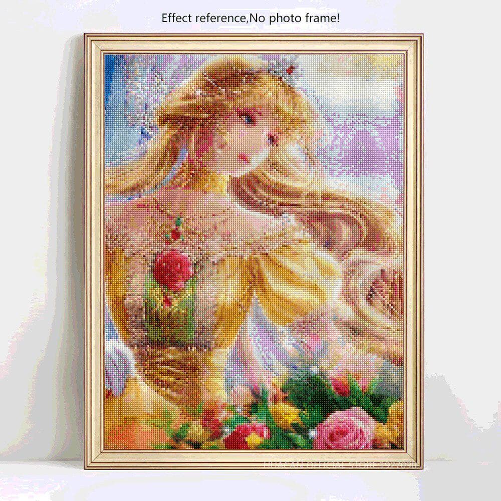 5D Diamond Painting Fairy Full Round Diamond Mosaic Cartoon Diamond Embroidery Cross Stitch 20X30