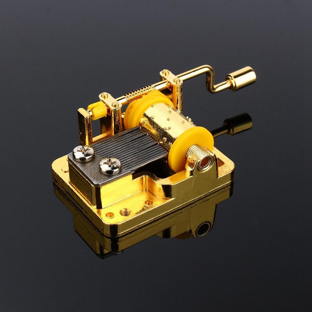 Mechanical Hand Crank Craft DIY Music Box Movement Set 18 Tones Home Decoration
