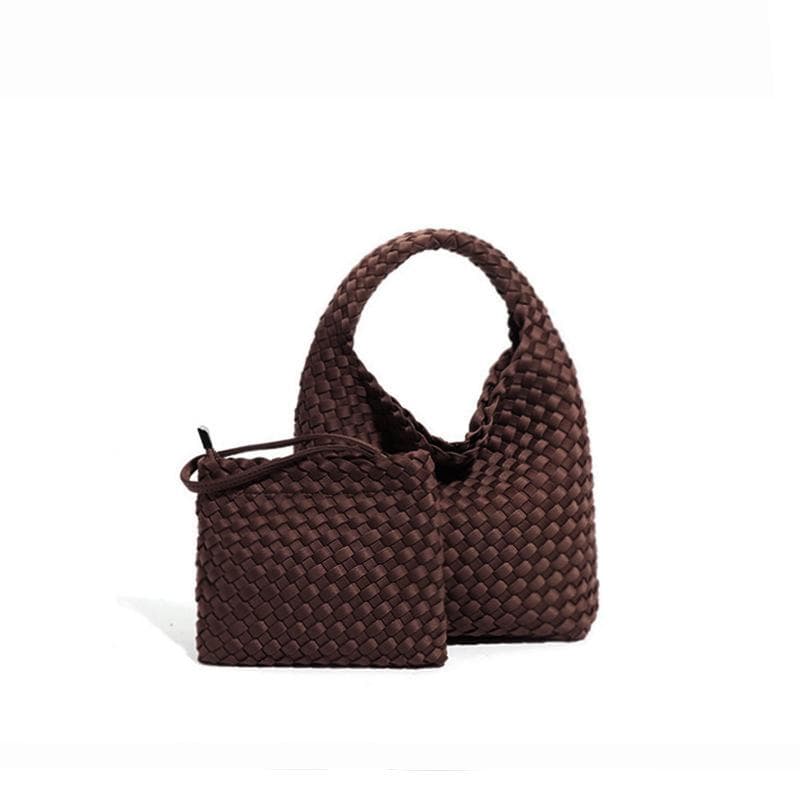 Hand-woven Vegetable Basket Bag, Retro Hand-held Mother and Child Bag, Fashionable and Casual Single-shoulder Crossbody Women's Bag