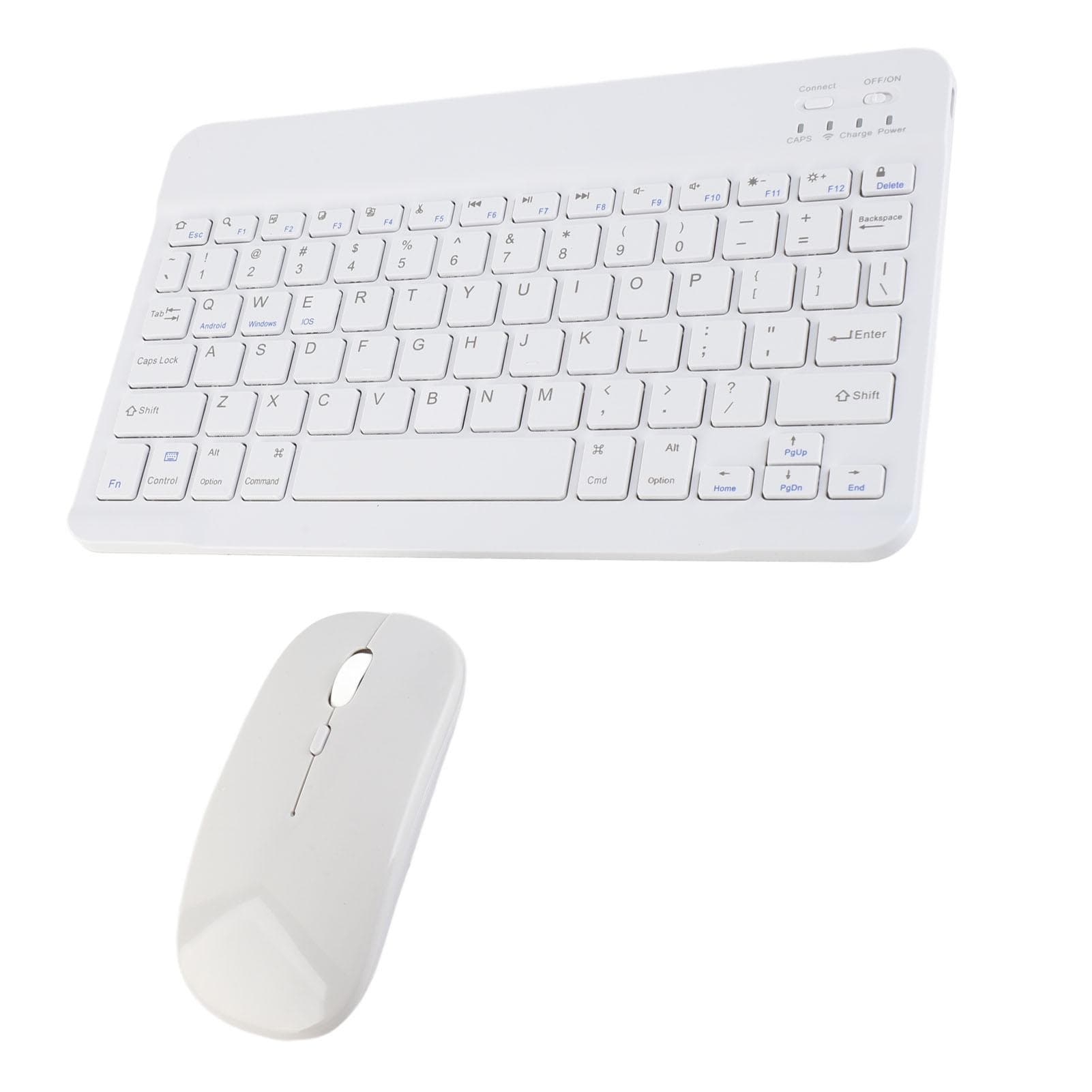 Keyboard Mouse Combo Ultra Thin Silent USB Interface 1600 DPI PC Keyboard Mouse for Home Office white