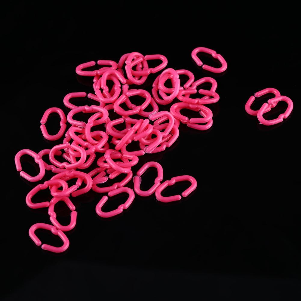 50 Pcs Chicken Beak Clasps Cock Snap Rings Anti pecking Poultry Feather Tool (Large)