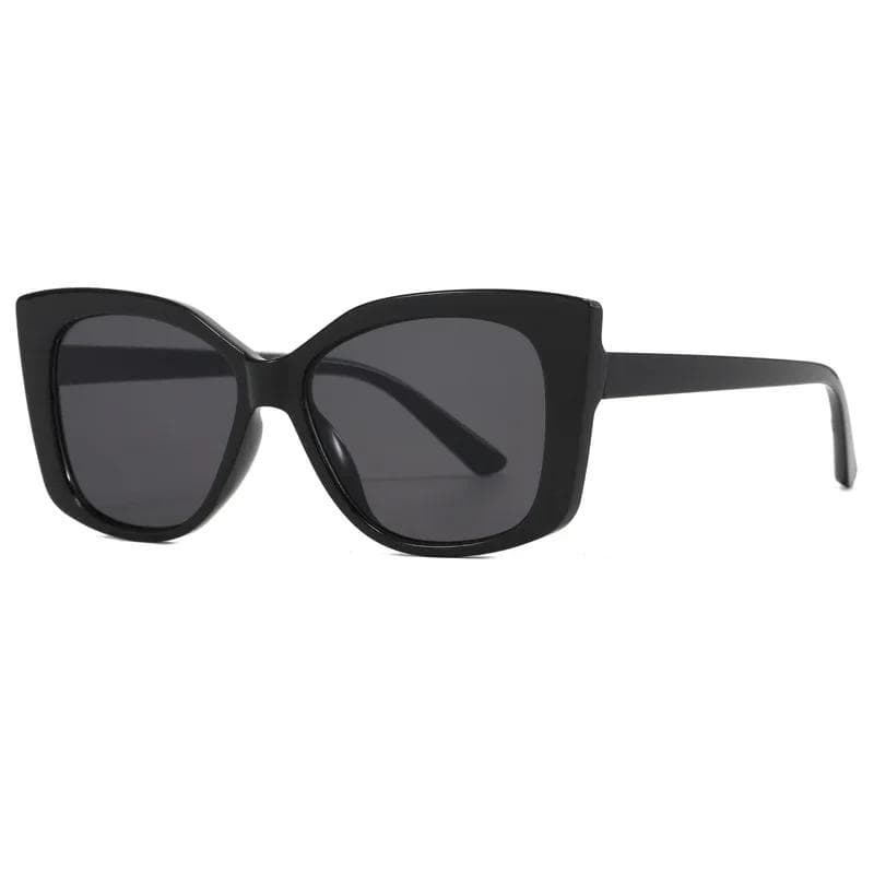 Vintage Square Frame Cat Eye Sunglasses for Women Men Retro Mirror Lens Outdoor Sun Glasses Black Designer Fashion Other