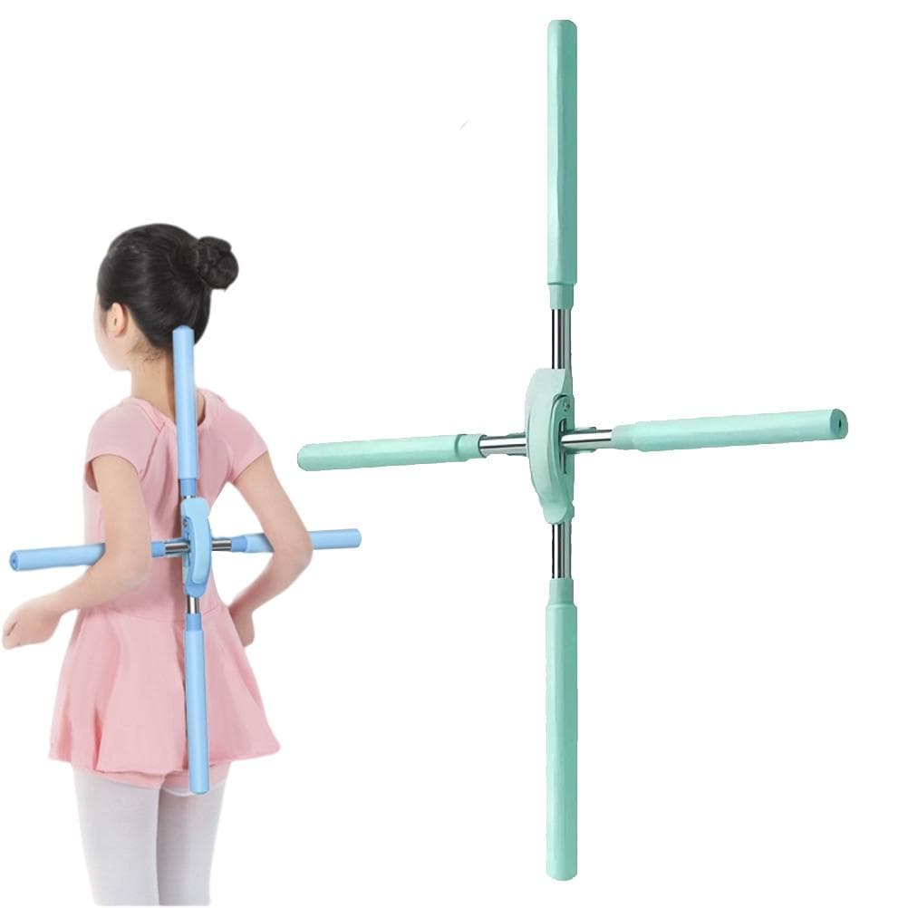 Yoga Sticks Stretching Tool Retractable Posture Corrector Humpback Correction Stick blue