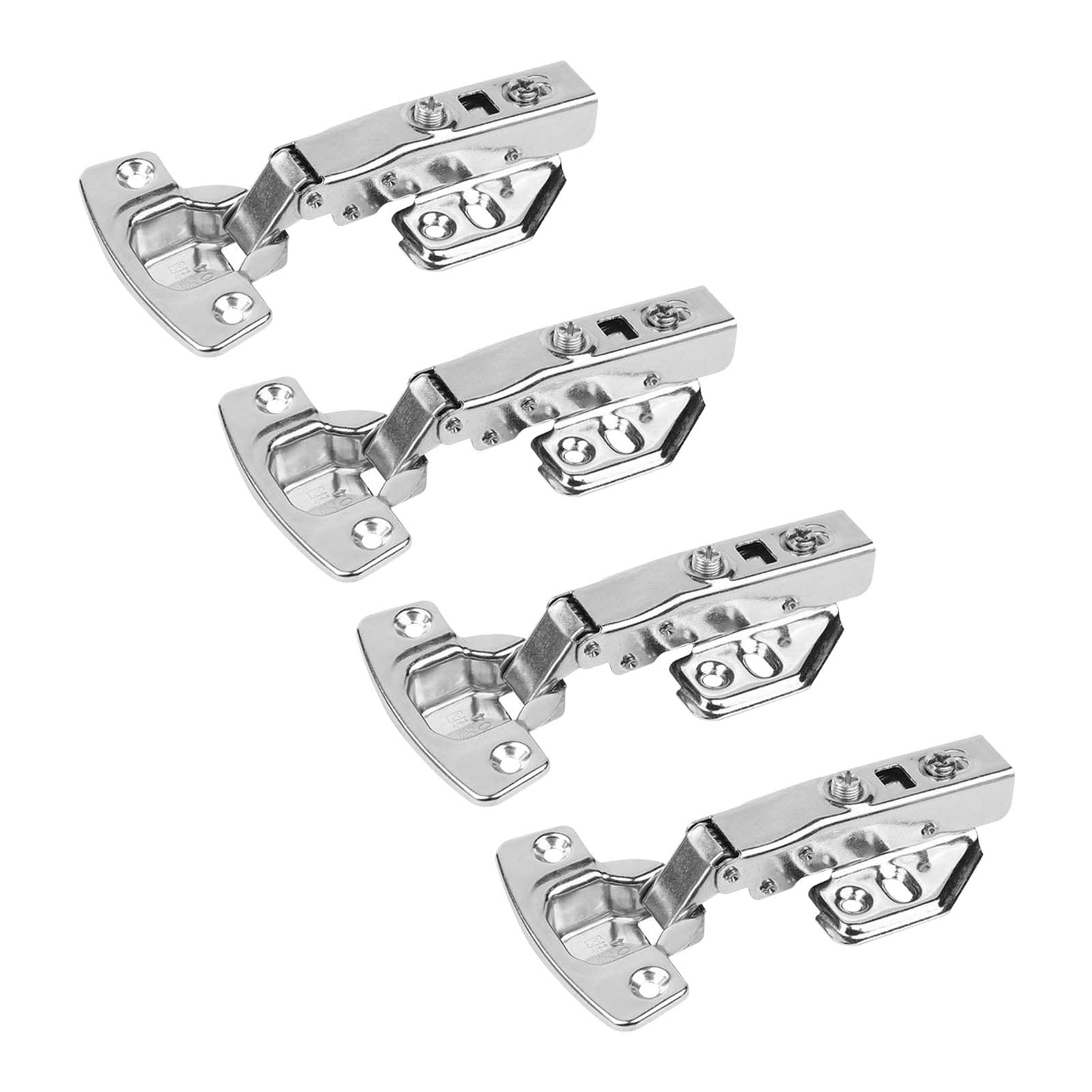 4Pcs Frame Hinge Set Stainless Steel Rust Proof Low Noise Cabinet Hinge for Wooden Door Wardrobes