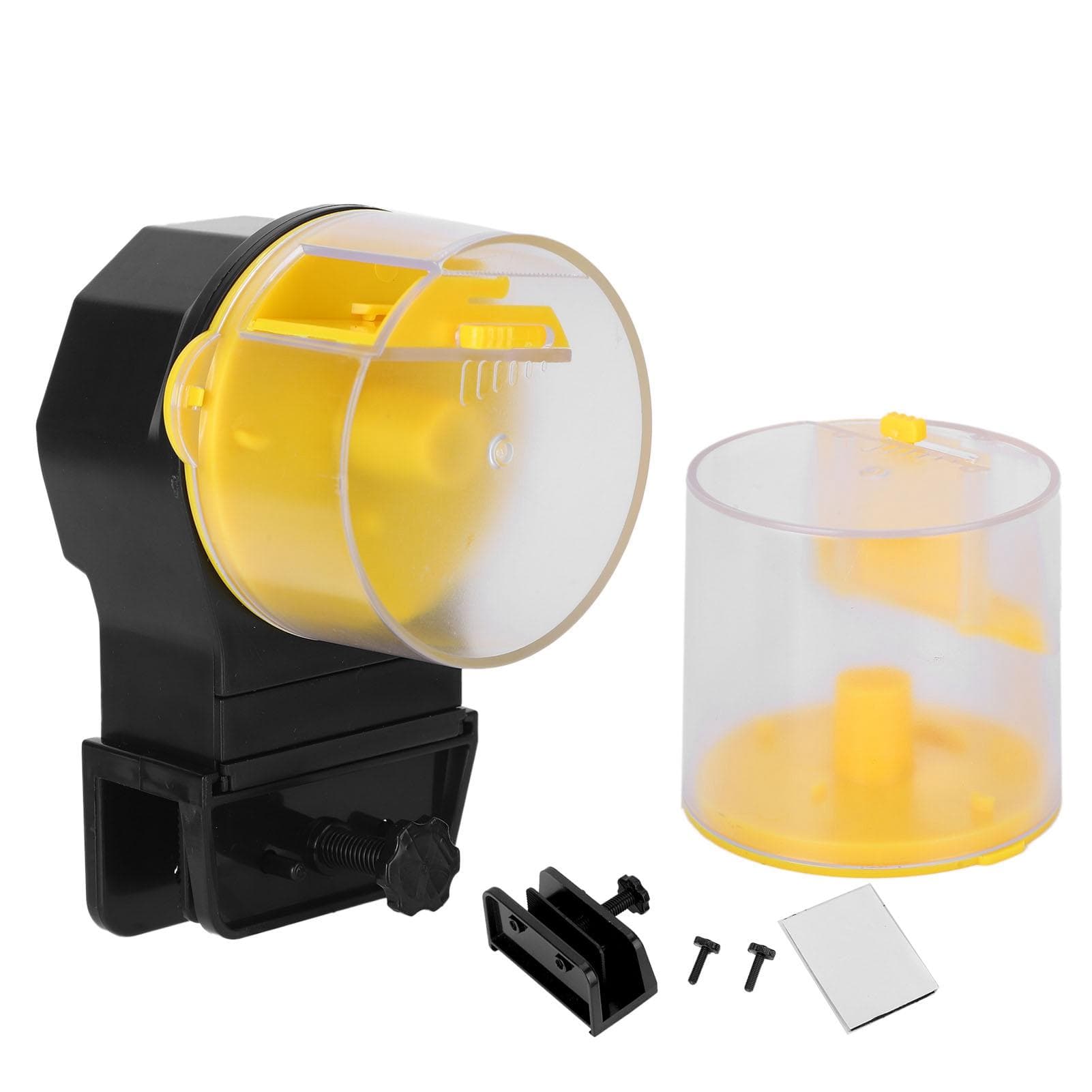 Automatic Fish Feeder Timed Flexible Convenient Clean Easy Installation Fish Tank Food yellow