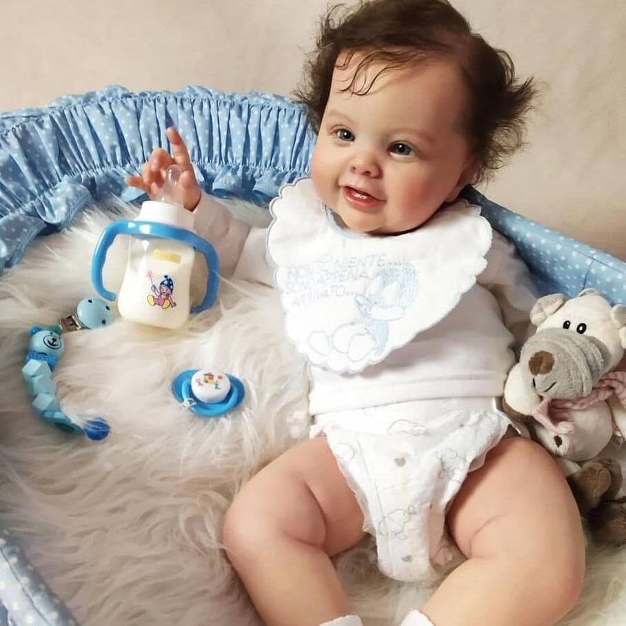 60CM Realistic 3D-Paint Skin Soft Silicone Reborn Baby For Girl Art Doll With Vascular Vein Dress Up Bebe Birthday Gift