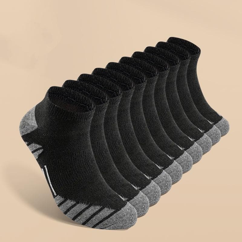 10 or 20 Pairs of Men's Odor-resistant, Sweat-absorbent, Low-cut Socks, Comfortable and Breathable for Daily and Outdoor Wear 20 pairs black