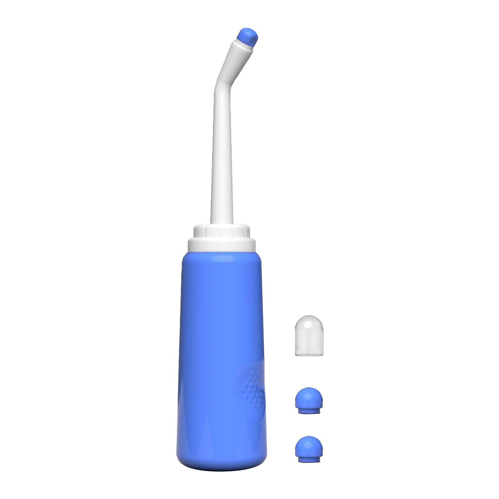 Portable Travel Bidet with 2 Nozzle Spray 500ml Travel Bidet Handheld Personal Bidet Empty Bottle blue
