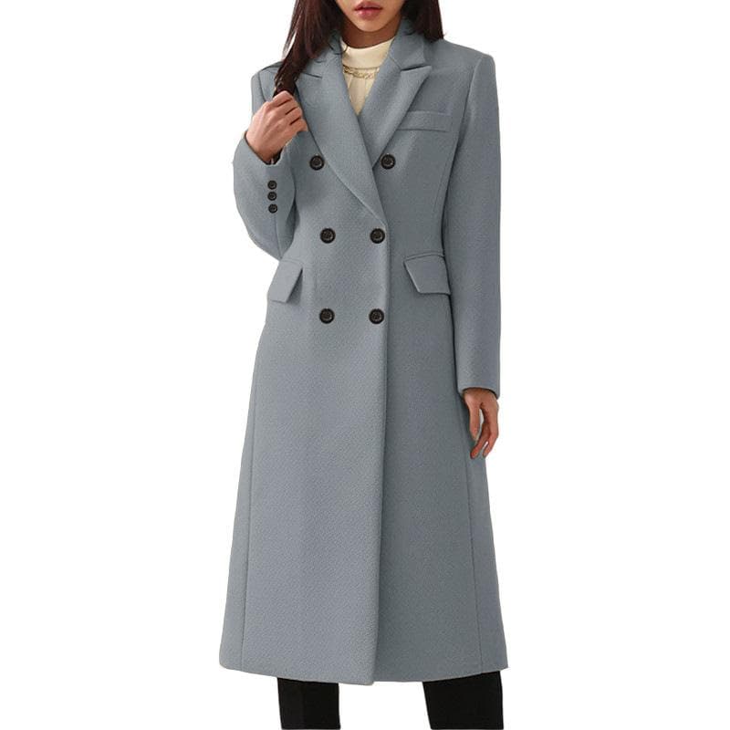 Autumn and Winter Long Large-size Woolen Women's Coat 4XL