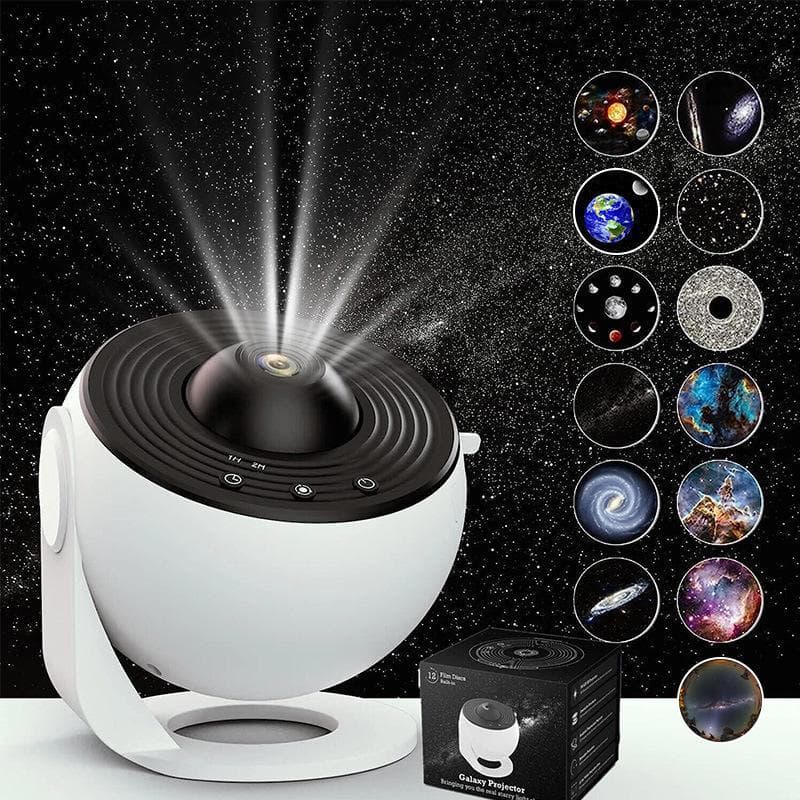 Galaxy Starry Sky Projector Lamp with 13 HD Films for Bedroom & Living Room Russian instruction manual + 13 films