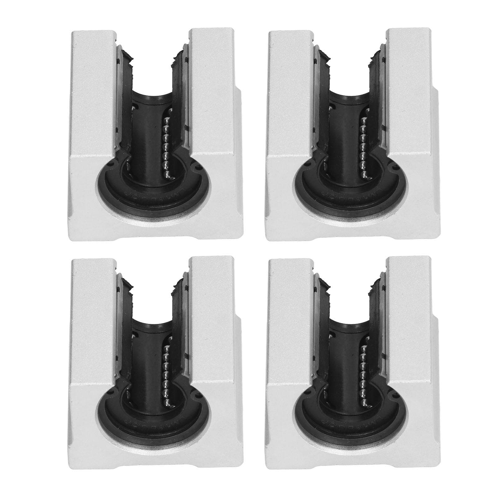 4PCS Linear Motion Slide Blocks Aluminum Alloy Ball Bearing Guide Rail Slider Open Type SBR16UU