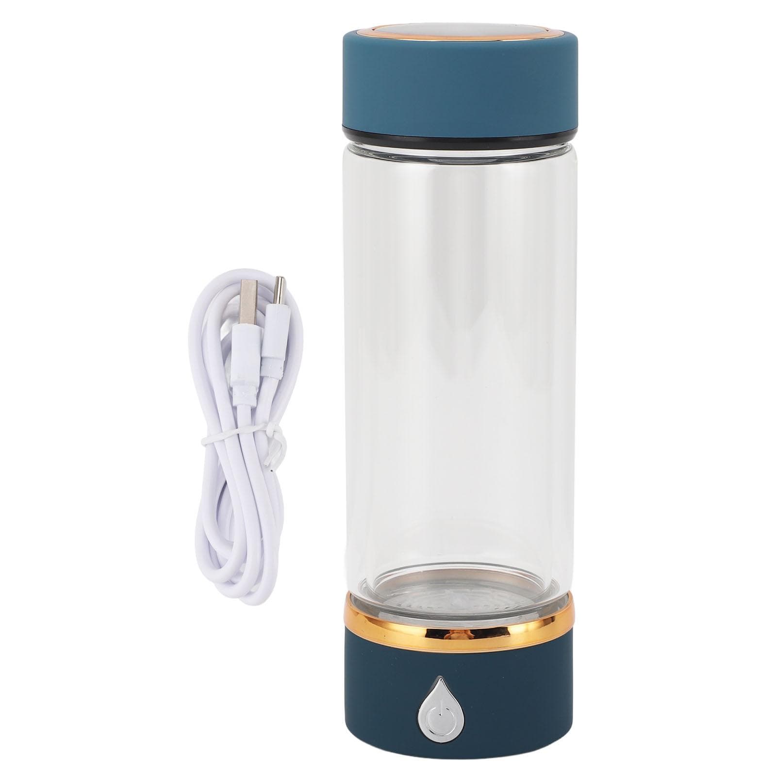 Hydrogen Water Bottle 420ml Rechargeable SPE PEM Technology Portable Hydrogen Rich Water Glass Cup L