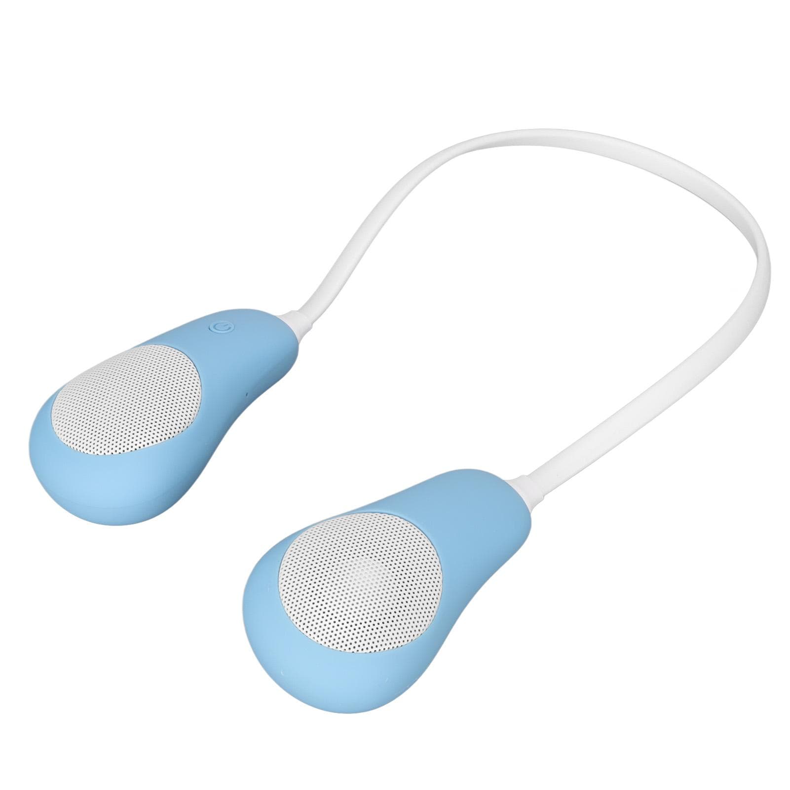 Neckband Bluetooth Speaker Stereo Hands Free Noise Reduction Portable Wearable Speaker for Home blue