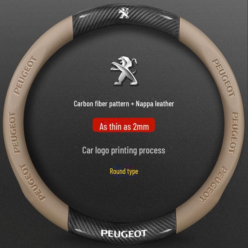 Peugeot Steering Wheel Cover for 206, 207, 301, 307, 308, 408, 508L - All Seasons 38 cm