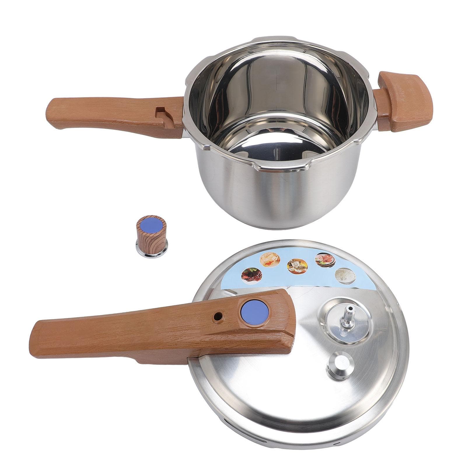 Small Pressure Cooker 3L Large Capacity Stewpot 304 Stainless Steel Kitchen Cookware L