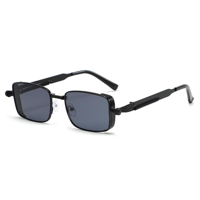 Square Sunglasses Men High-end UV-proof Metal Punk Driving Sunglasses Heavy Industry Stylish 8477