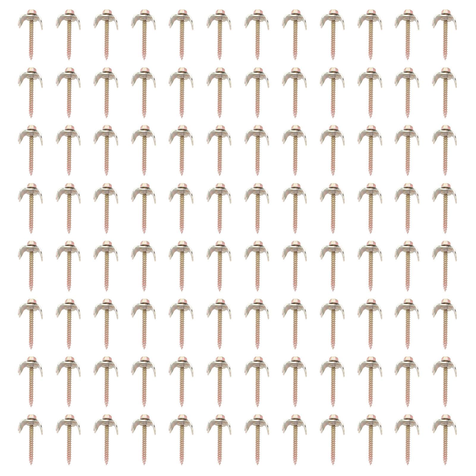 100Pcs Fence Nails 4.9cm Compact Easy Installation Steel Wire Fencing Nails Screws for Field Garden