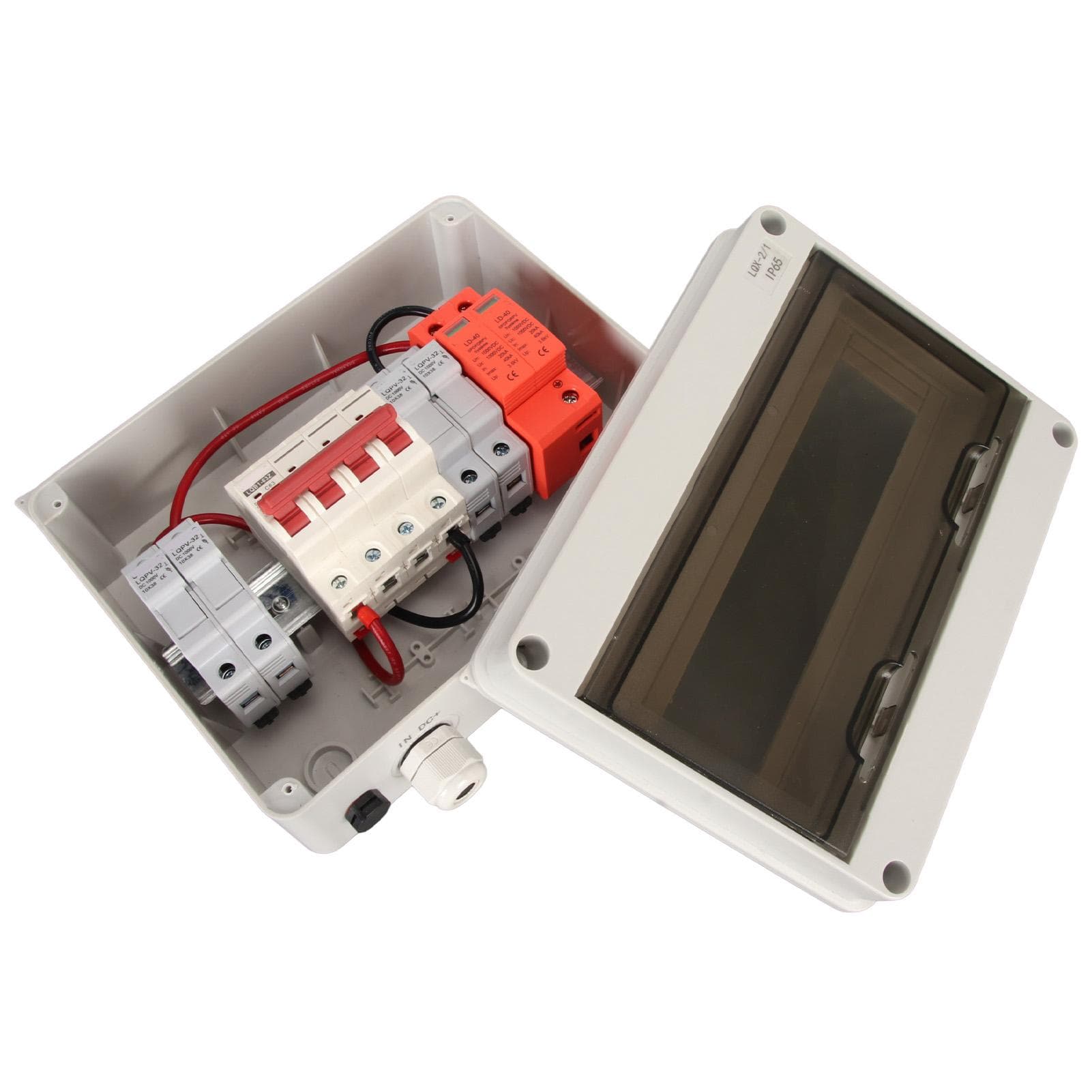 PV Solar Combiner Box 1000V 63A Disconnect Switch Circuit Breaker Fuse for Outdoor
