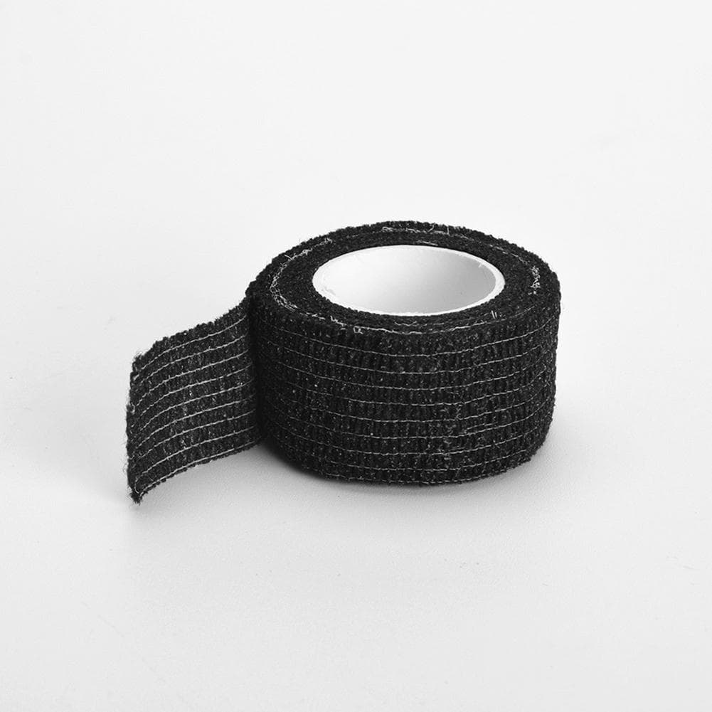 Professional Self Adhesive Tattoo Tube Bandage Tattoo Grip Handle Tape (Black) black