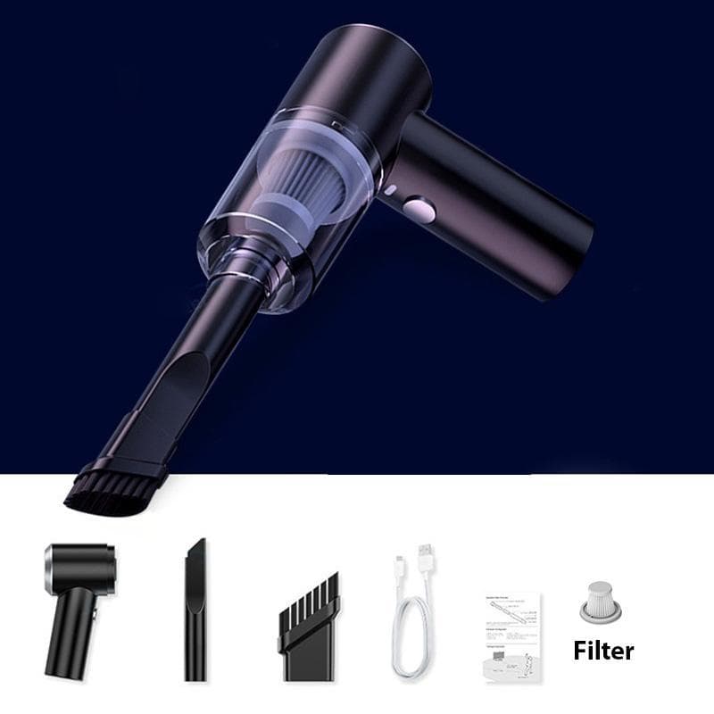 New 3 IN 1 Wireless Car Vacuum Cleaner Portable 10000Pa Car Vacuum Cleaner 120W High Power Handheld Mini Vaccum Cleaner Household Vacuum Cleaner black