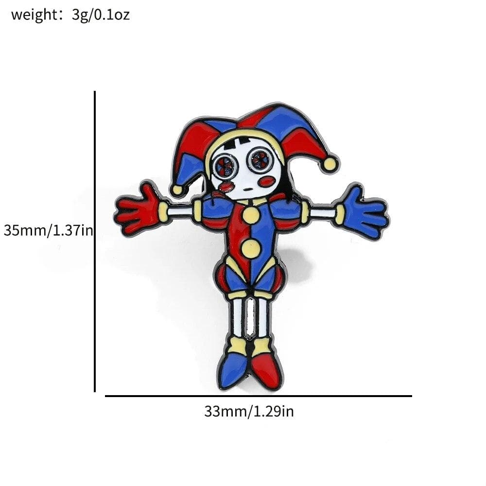 The Amazing Digital Circus Brooches Cartoon Character Peripheral Pomni Jax Enamel Lapel Pins Circus Theater Metal Badges for Backpack Accessories Gift