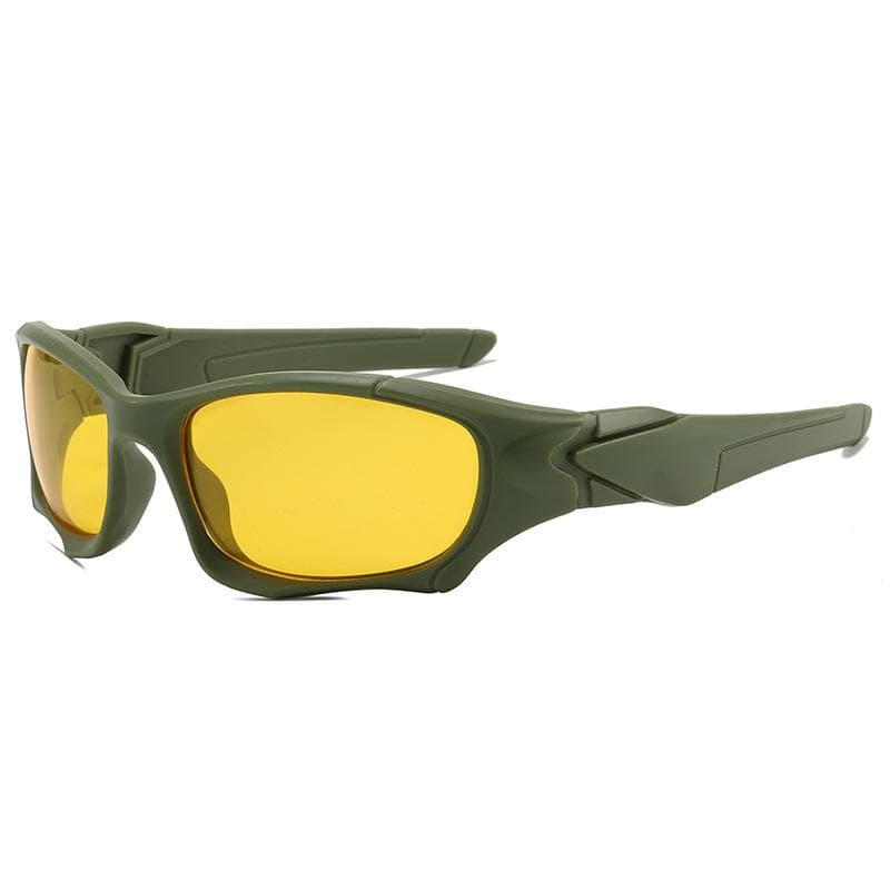 Men's Polarized Tactical Windproof Sunglasses - Military Green, Sports Style Polarized