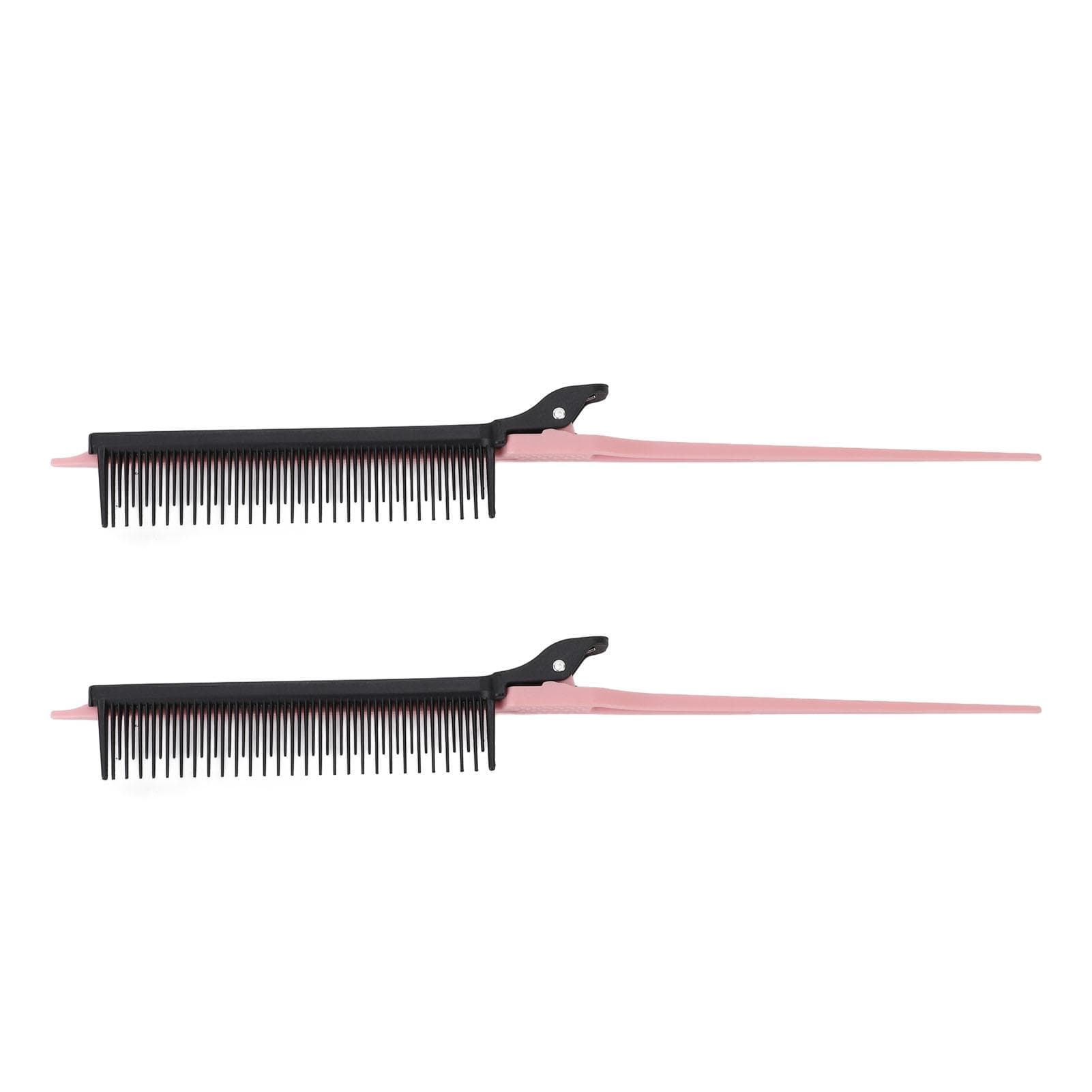 2 Pcs Rat Tail Clip Combs Fine Tooth Hair Coloring Tool Teasing Combs for Sectioning Parting for