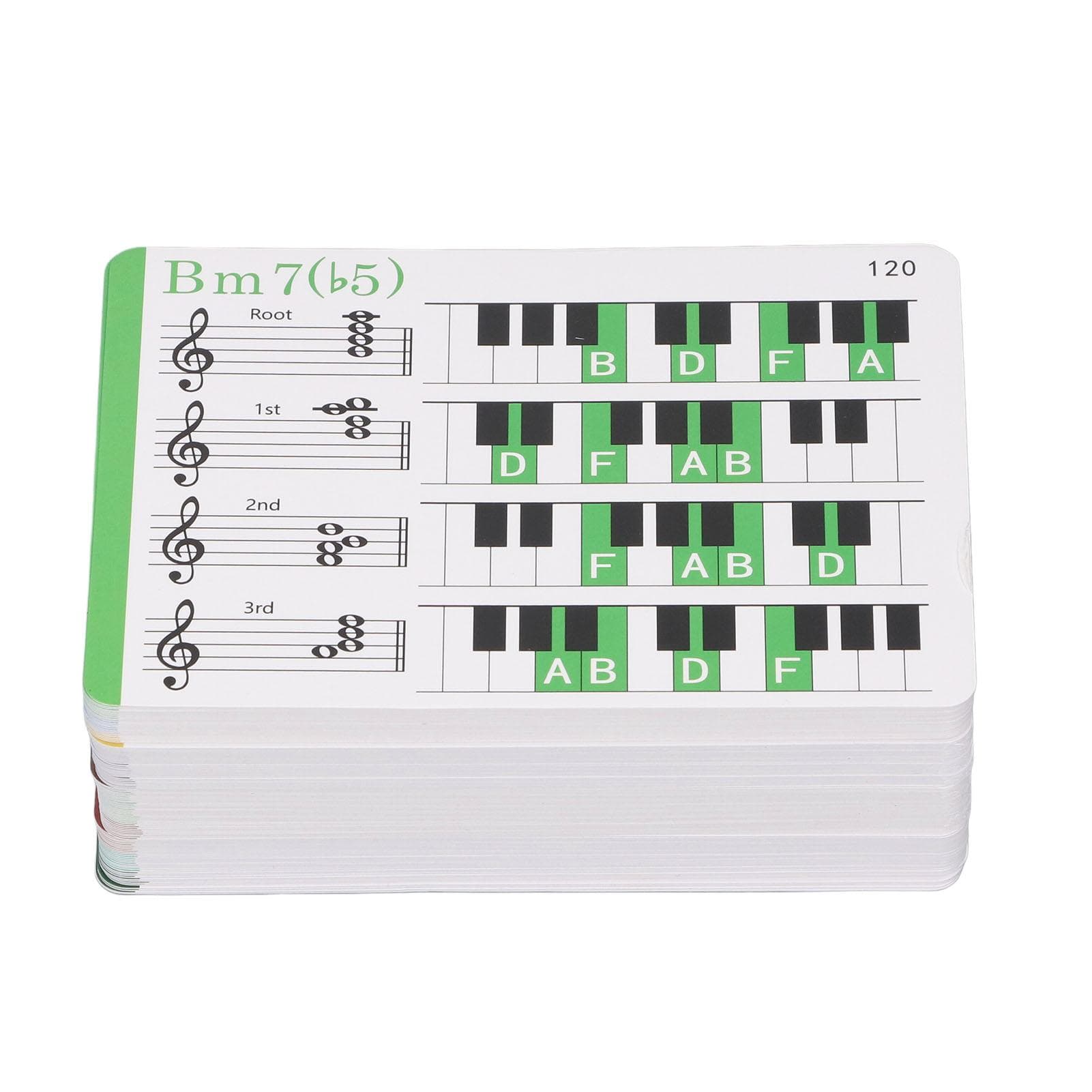 Music Flash Cards Colored Copper Plate Paper Piano Color Coded Flash Cards for Beginner