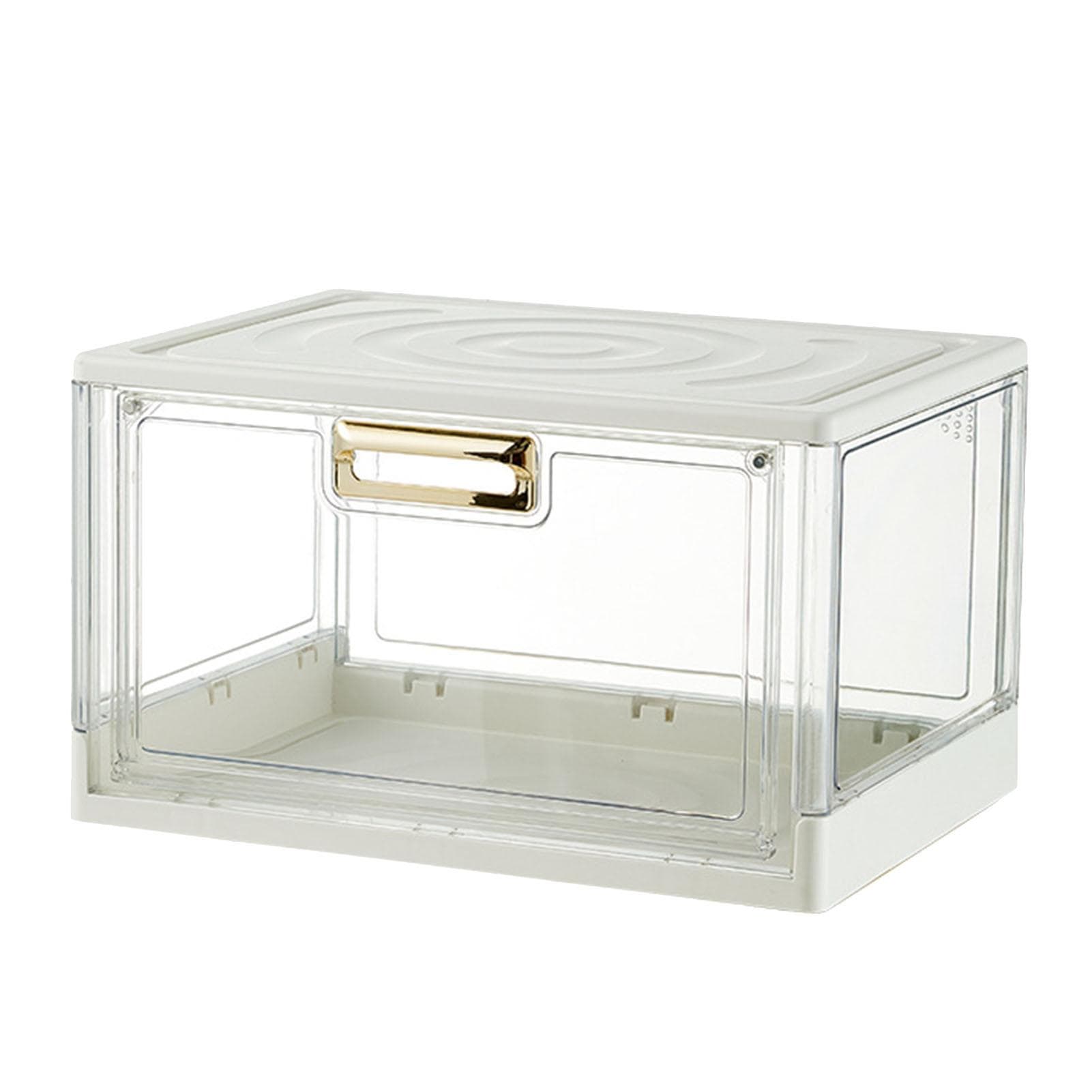 Desktop Cup Storage Box Stackable Dustproof Water Cup Storage Box Home Coffee Glass Holder with Lid white