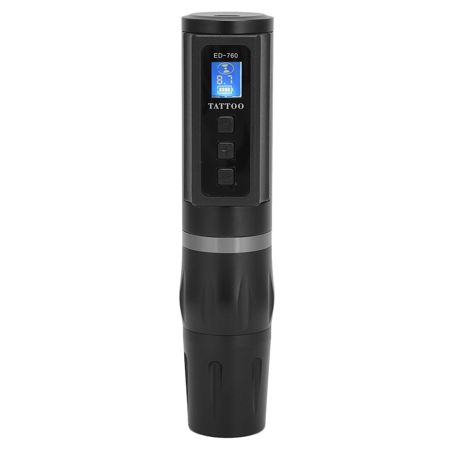 Cordless Tattoo Pen Machine Aluminum Alloy Frame Digital Display High Speed Tattoo MachineGrey gray
