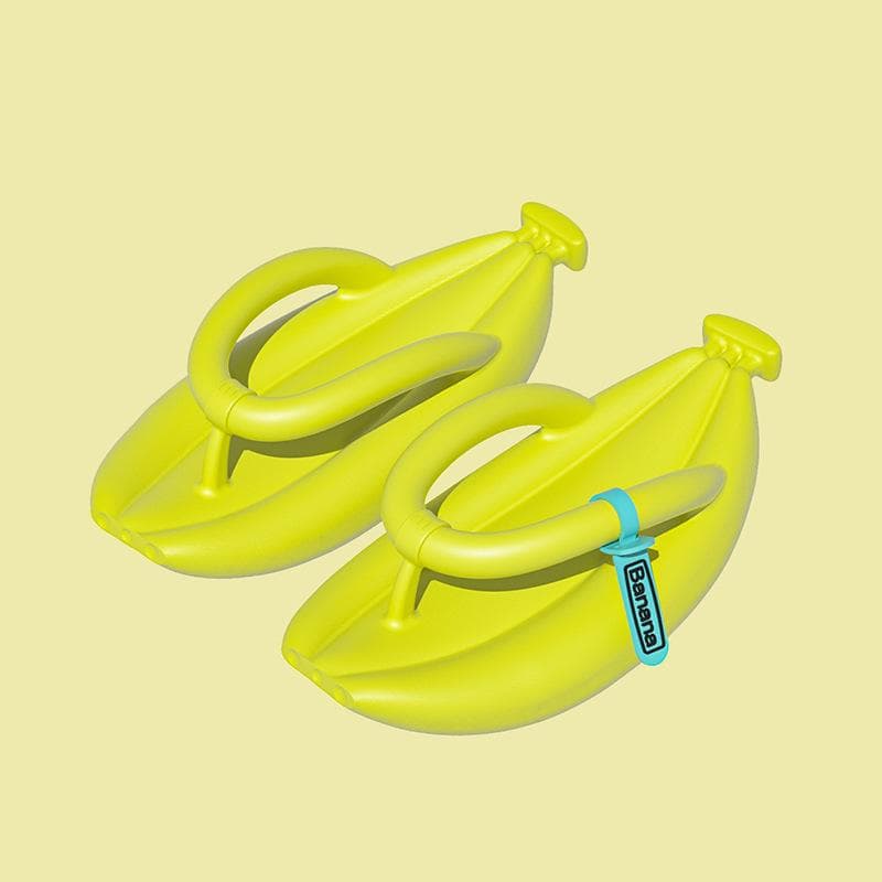 New Summer Couple Flip-flops Banana Shape Antiskid Light Lady Slippers 40/41