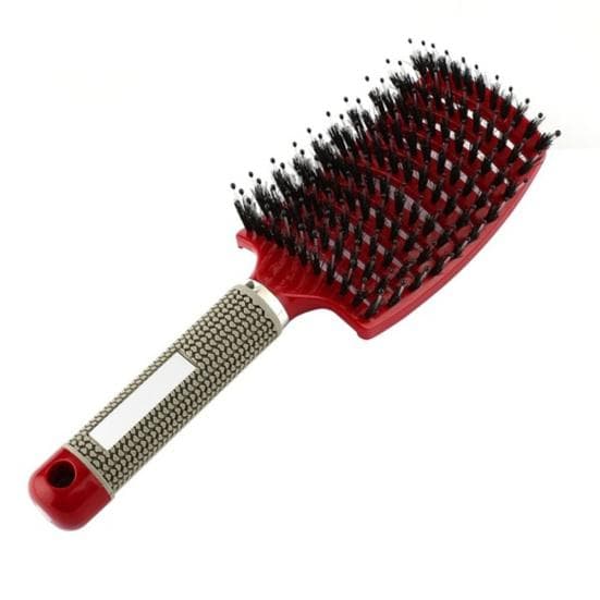 NO.PS Salon Hair Brush Comb Hairdressing Styling Tool Detangle Scalp Massager Hair Accessories red